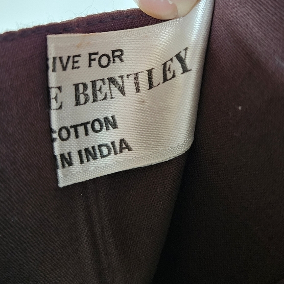 VINTAGE Lawrence Bentley Brown Floral Embroidered Brown Clutch Wristlet Bag - Picture 8 of 9